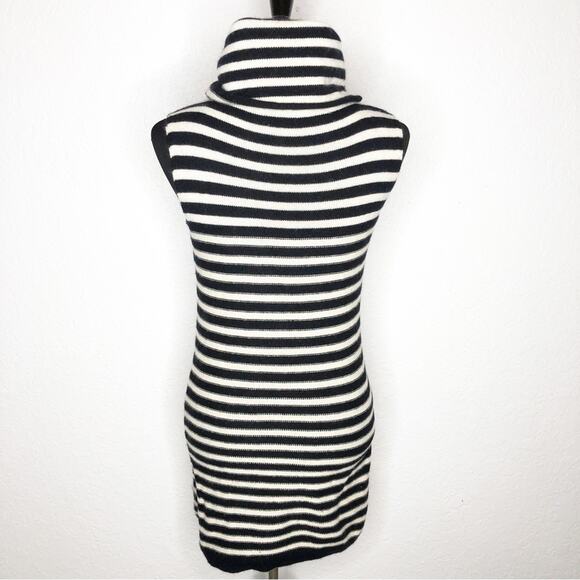 KnitWit black and cream striped sleeveless cashmere sweater tunic size Small - Picture 16 of 16